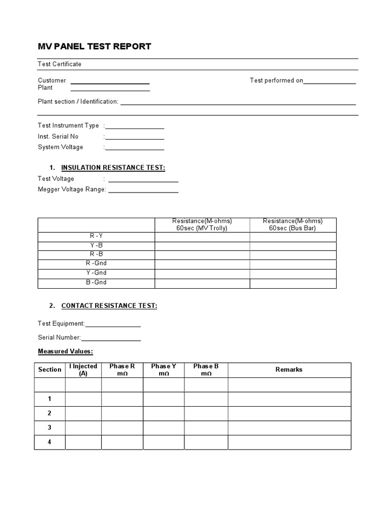 MV Panel Test Rport PDF