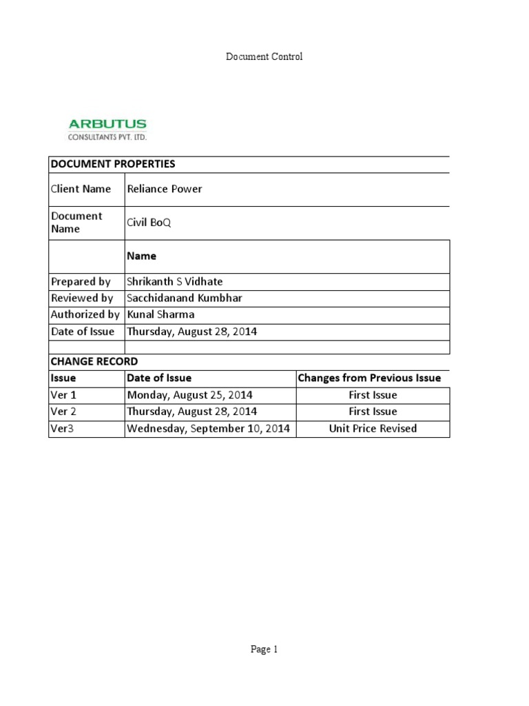 Structural Boq Pdf Concrete Masonry