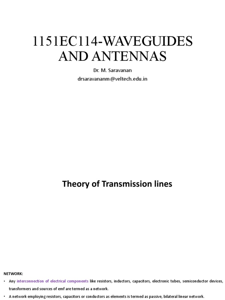 Transmission Line Theory PDF Electrical Impedance Electrical Network