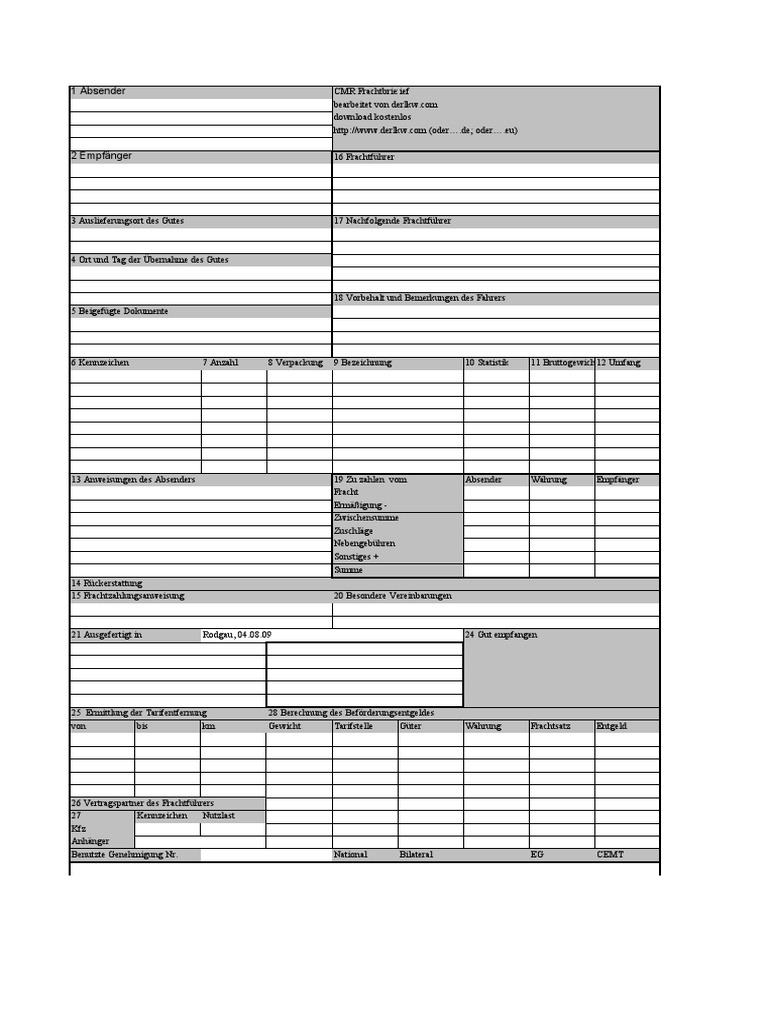 CMR Blanko | PDF