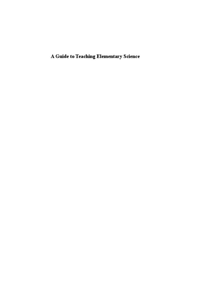 A Guide To Teaching Elementary Science | PDF | Computers