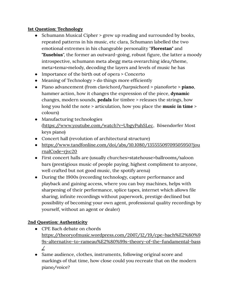 Music History Paper B126 PDF Piano Classical Music