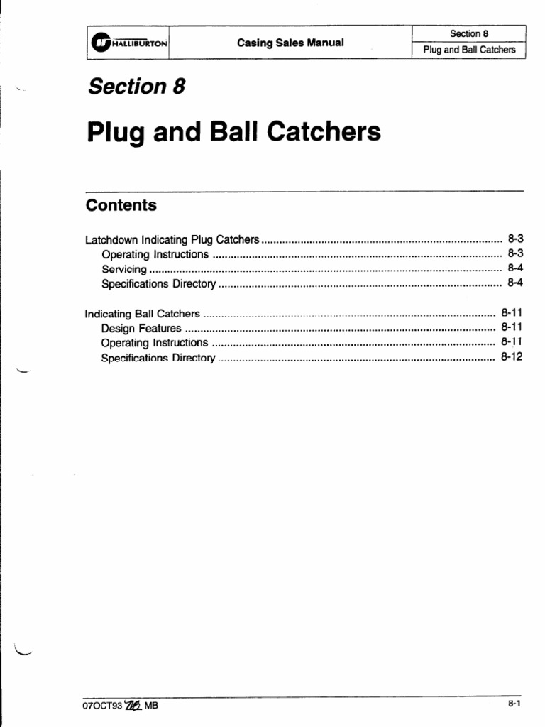 Sect 08 Plug Catchers | PDF
