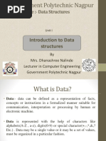 Unit1 - Introduction - To - Data - Structures