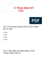 Đáp án Câu hỏi Tham khảo KT CK1 (22-23) Eu^LJ hoa kì