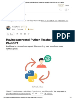 Having A Personal Python Teacher Using ChatGPT - by Josep Ferrer - Geek Culture - Jan, 2023 - Medium