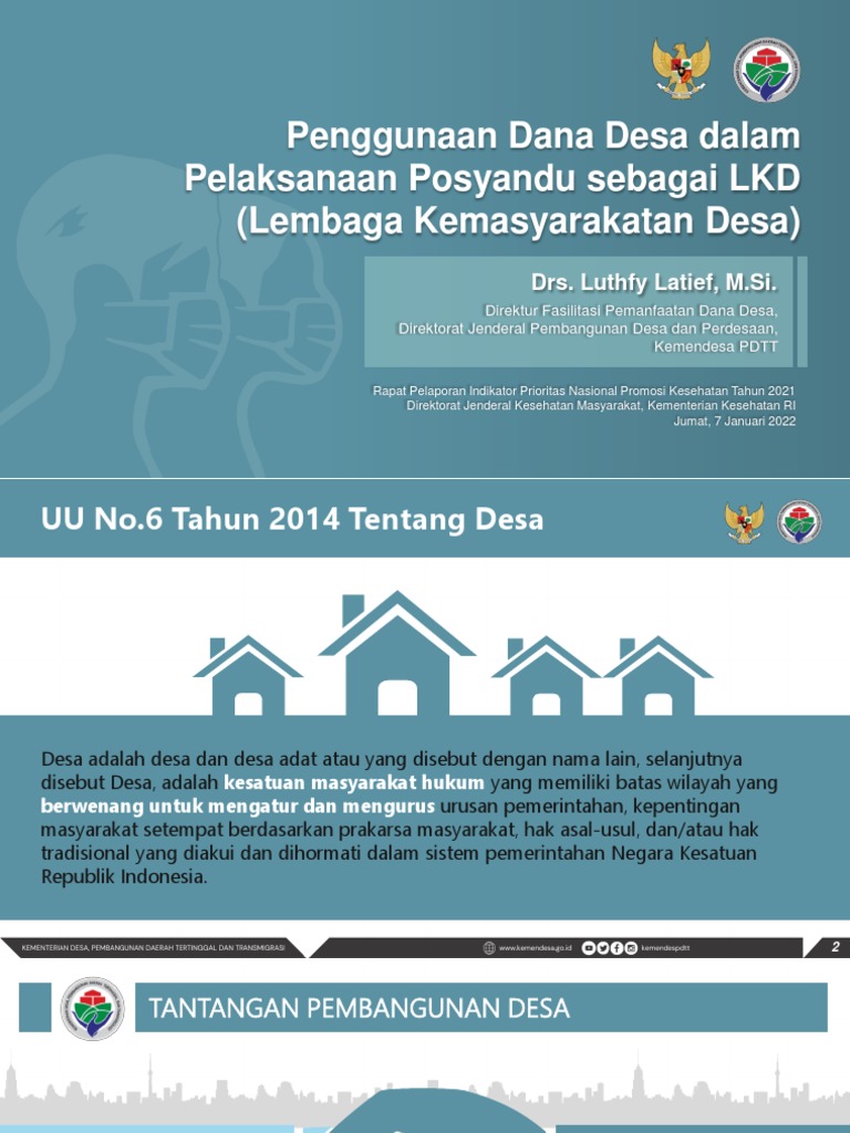 06-01-2021 Paparan DD Untuk Desa Peduli Kesehatan (Posyandu) | PDF