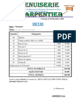 Devis Menuiserie Charpentier