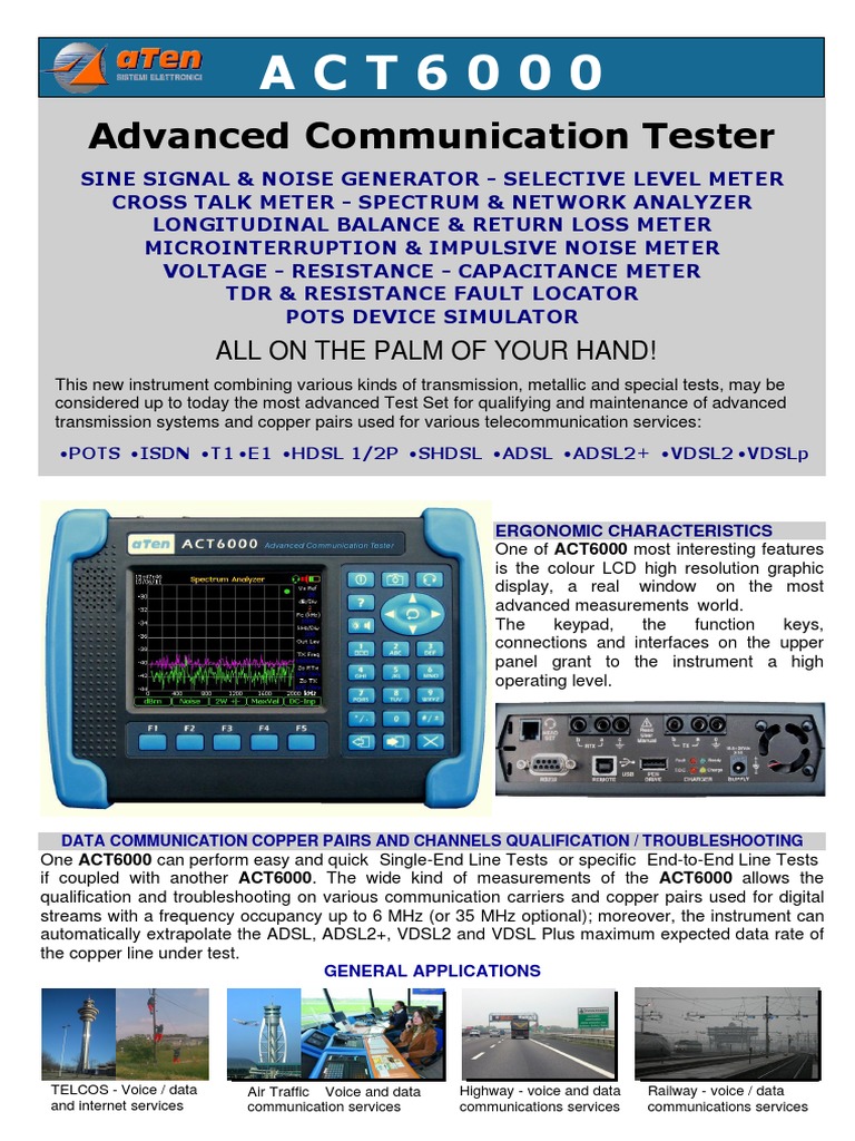 ACT6000 Brochure | PDF | Decibel | Spectral Density