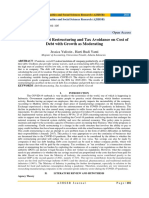 The Effect Ofdebt Restructuring and Tax Avoidance On Cost of Debt With Growth As Moderating