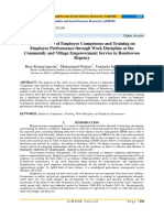 The Influence of Employee Competence and Training On Employee Performance Through Work Discipline at The Community and Village Empowerment Service in Bondowoso Regency