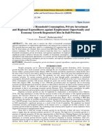 Analysis Effect of Household Consumption, Private Investment and Regional Expenditures Against Employment Opportunity and Economy Growth Regencies/Cities in Bali Province