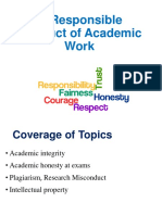 Responsible Conduct of Academic Work - I