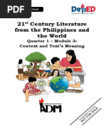 21st Century Literature 2nd Set 1