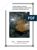 Laporan Observasi Praktek Pengoperasian PLTD Kecil