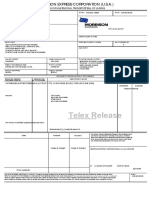 Telex Release: Morrison Express Corporation (U.S.A.)