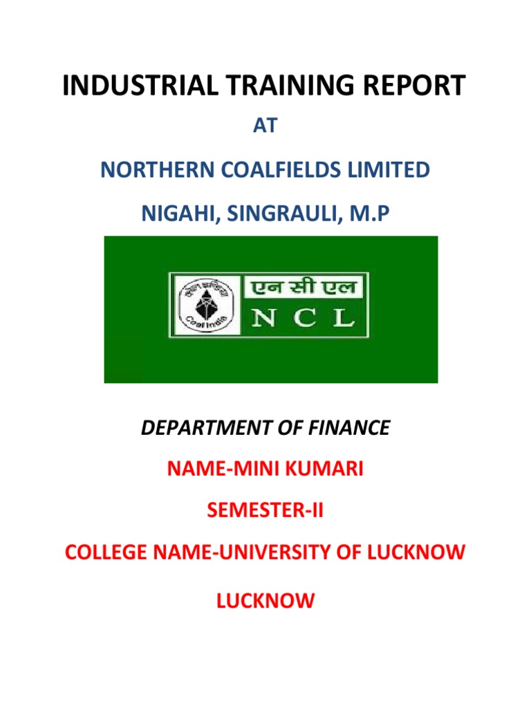 industrial-training-report-northern-coalfields-limited-nigahi