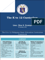 K To 12 Curriculum Framework