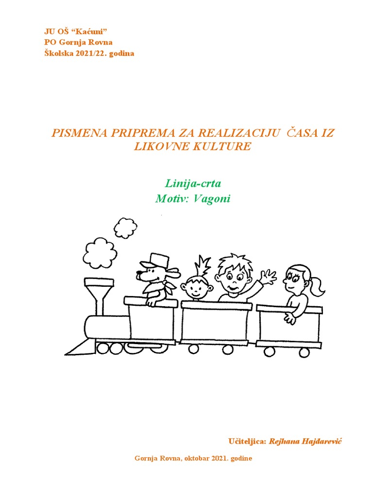 Priprema Za I Razred Vagoni | PDF