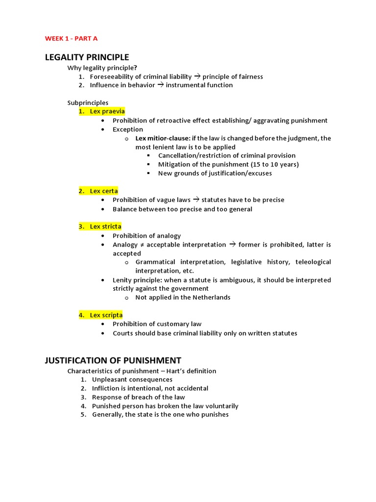 Legality Principle and Theories of Punishment | PDF | Prosecutor ...