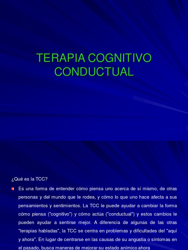 Guía Completa sobre Terapia Cognitivo-Conductual | PDF | Terapia de ...