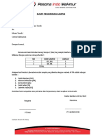 Surat Pengiriman Sample