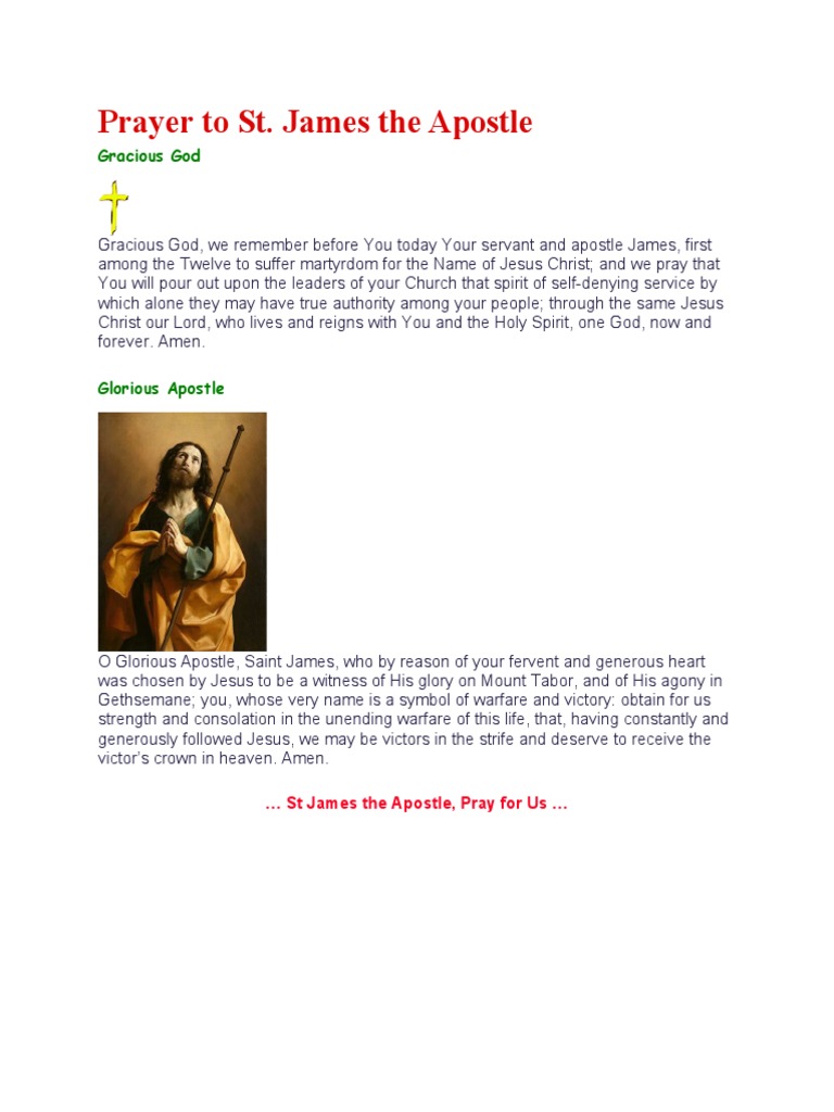 Prayer To St. James The Apostle PDF