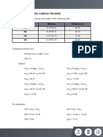 Determine The Adjusted Bearing and Lengths of The Following Data