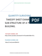 Quantity Surveying Sub STR Example