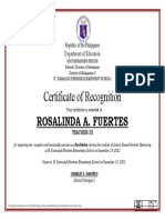 Certificate of Participation