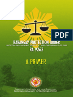 Primer on Barangay Protection Order