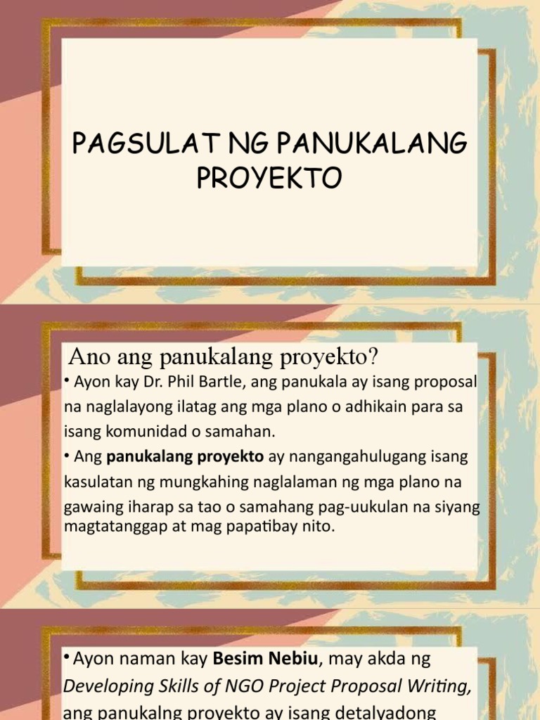 Panukalang Proyekto | PDF