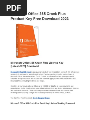Microsoft Office 365 Crack Plus Product Key Free Download 2023
