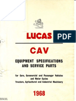Lucas Equipment Service Parts 1968