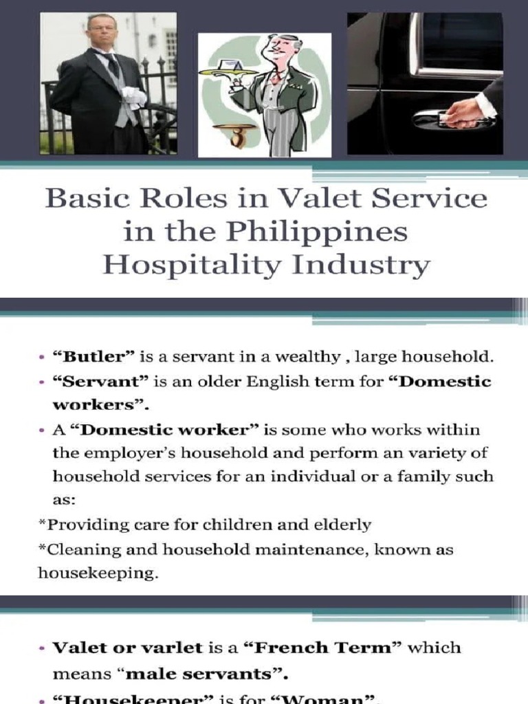 Roles of Valet and Butler PDF