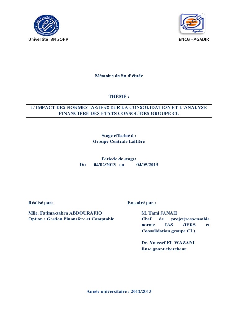 Impact des normes IAS/IFRS sur CL | PDF | Normes internationales d ...