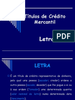 Titulo de Crédito Mercantil - Letras