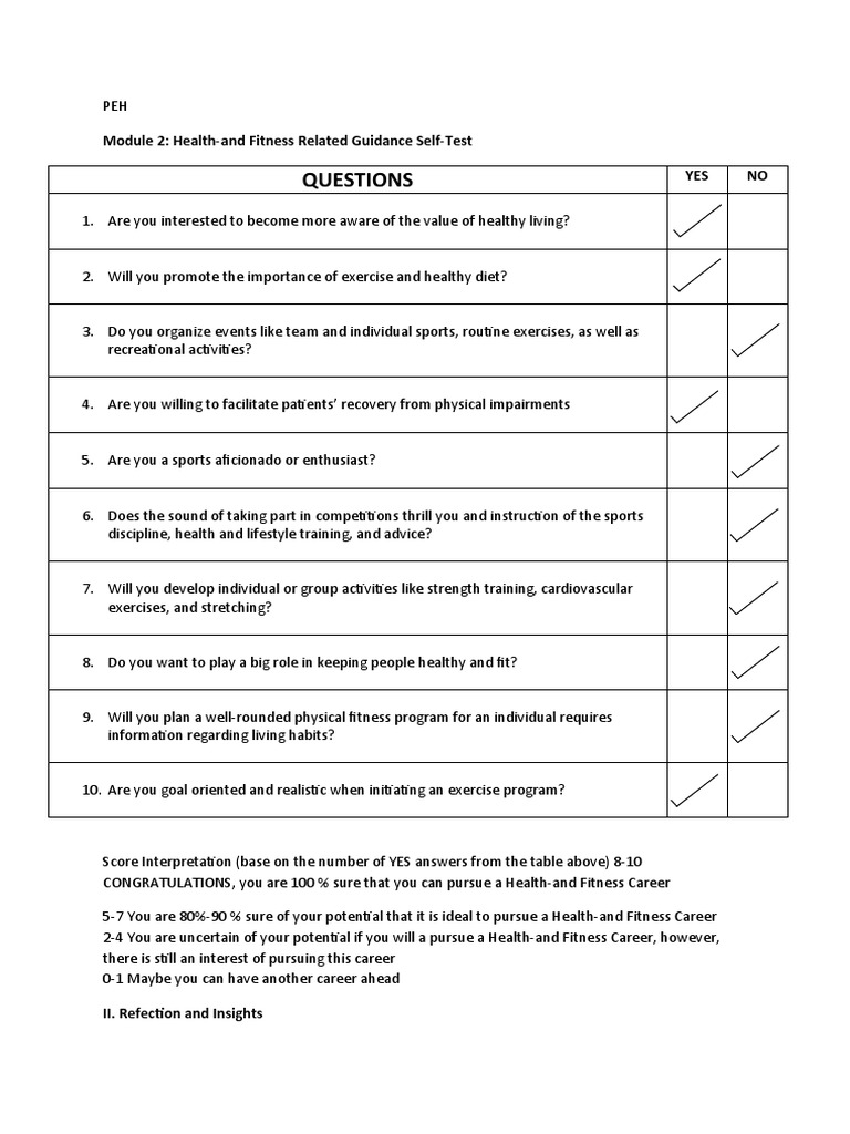 Module 2 Health And Fitness Pdf Physical Fitness Cognition