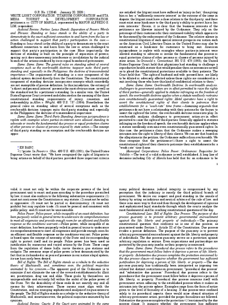 8 white light corp v city of manila pdf standing law due