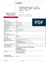 Variable speed drive product data sheet