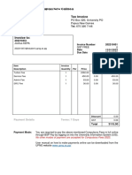UPNG Tuition Invoice for Joshua KEPA