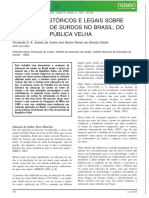 Evolução da educação de surdos no Brasil do Império à República Velha