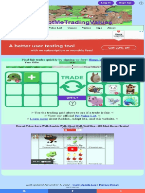 adopt me trading values with ipad｜TikTok Search