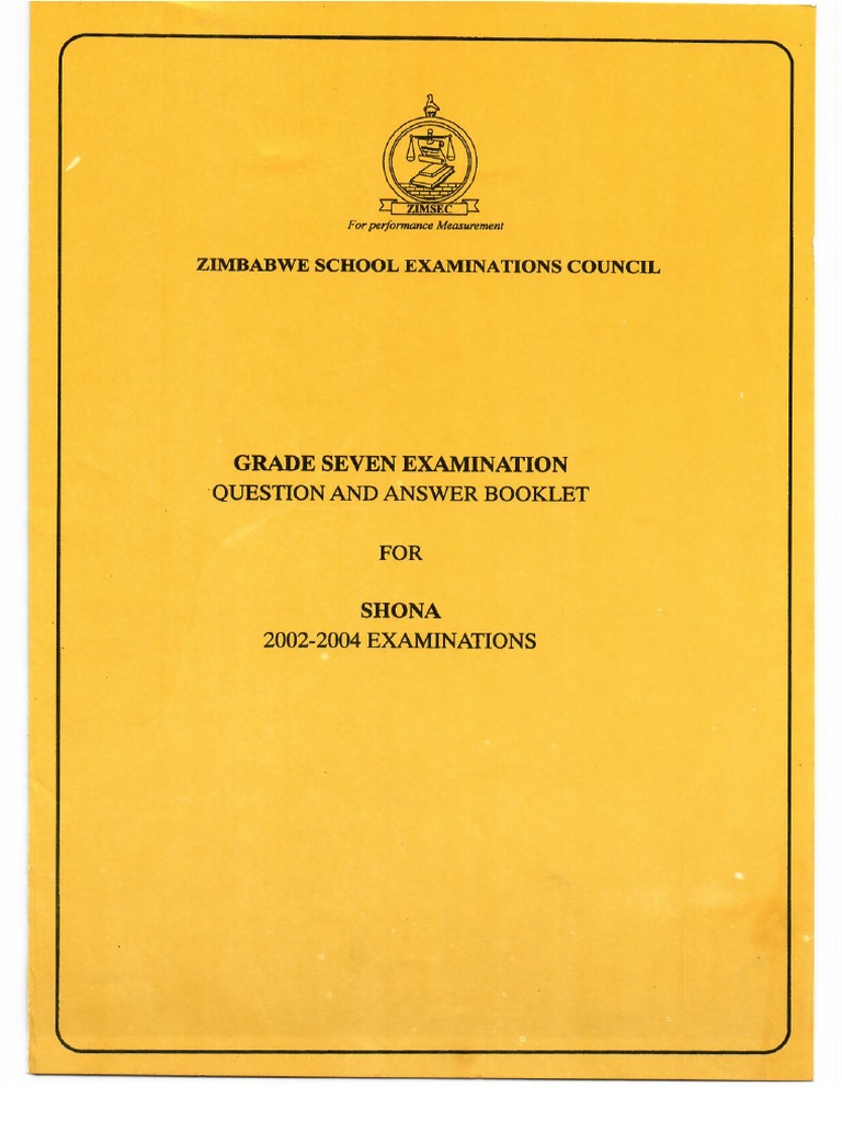 Zimsec Grade Seven | PDF