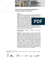 Limites e Desafios Dos Municípios Maranhenses Na Operacionalização Do Proinfância