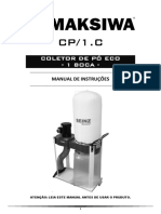 Manual Coletor de Po Com 1 Boca Eco Cp 1c Maksiwa 110 220v