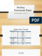 Briefing Pra Penerimaan Rapor