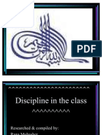 Discipline in The Class PPT Suffah Saviour School