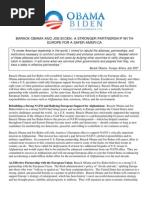 Download Barack Obama  Joe Biden A Stronger Partnership with Europe for a Safer America by Barack Obama SN6245758 doc pdf