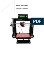 Geeetech Prusa I3 ProW User Manual French